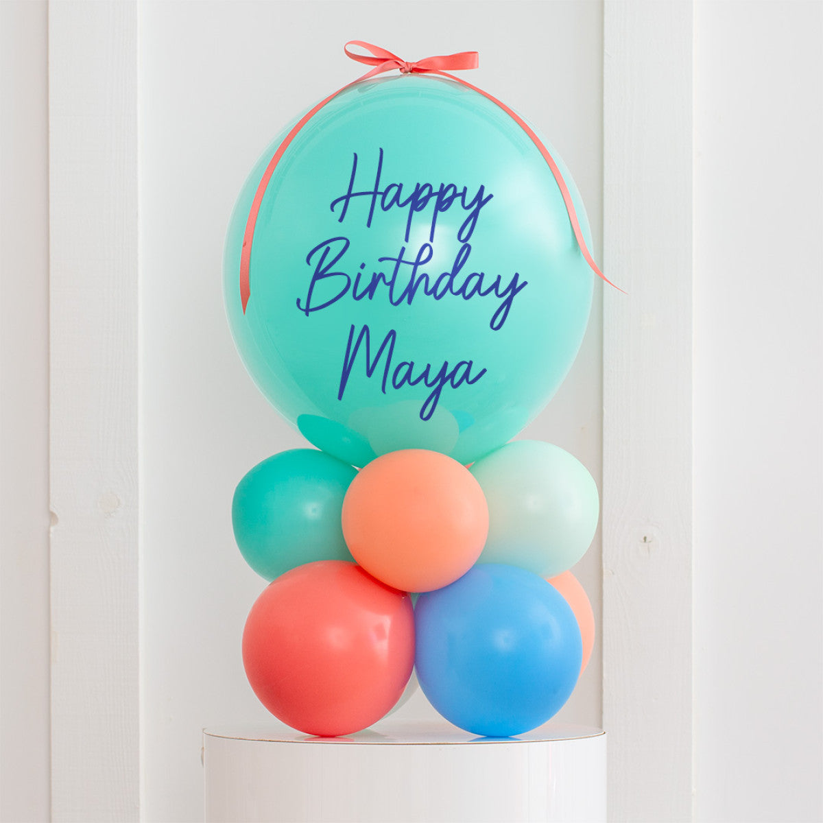 Personalised Moana Air-Filled Bubble Balloon Stack