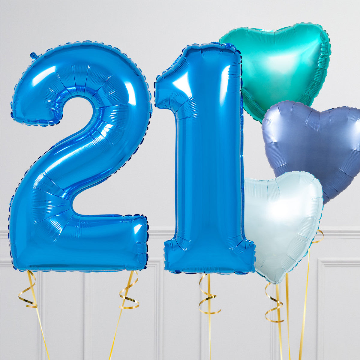 Sapphire Blue Birthday Number Balloon Packages – Helium-Filled