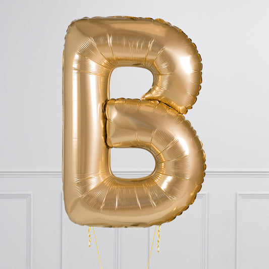 Inflated gold letter balloons 34 inch (minimum 4)