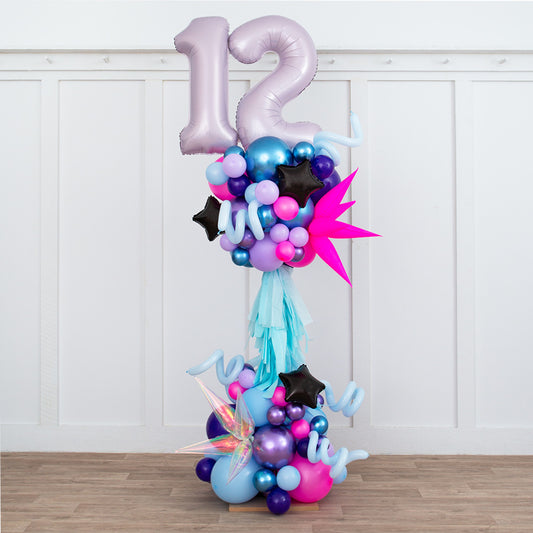 K‑Pop Demon Hunters Inspired Number Party Pillar | Balloonshop Dubai