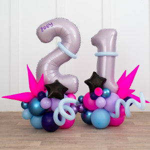 Personalised K-Pop Demon Hunters Inspired Number Balloon Stack | Balloonshop Dubai