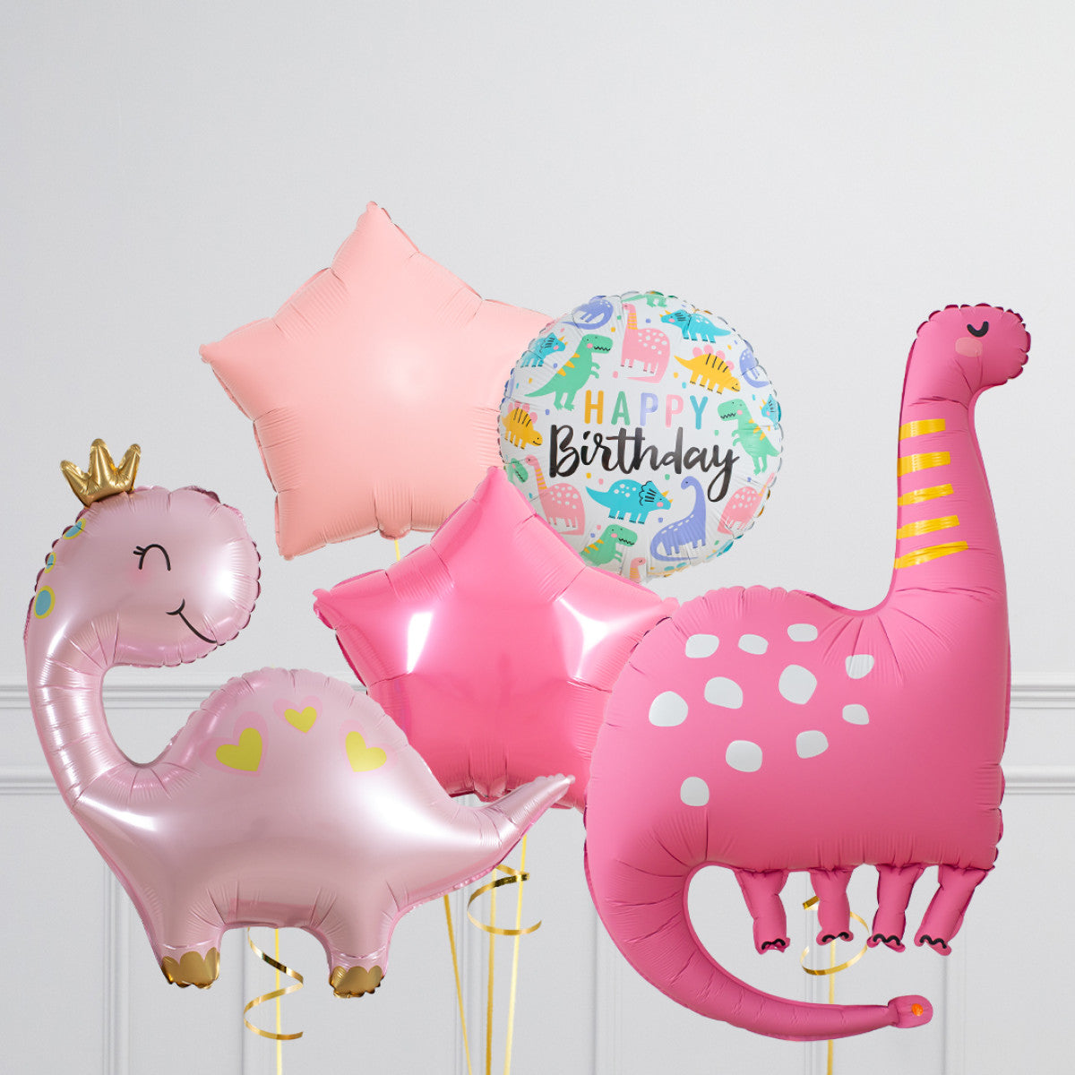 Pink Brachiosaurus Dinosaur Balloon Package