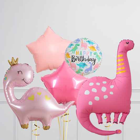 Pink Brachiosaurus Dinosaur Balloon Package