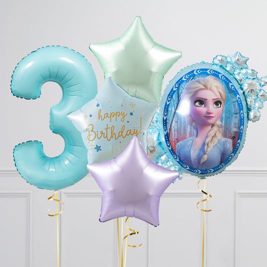 Inflated Disney Frozen Blue Birthday Balloon Numbers