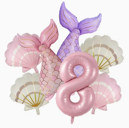 7pcs Matte Mermaid Series Balloon Set – Dubai