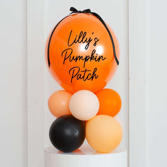 Personalised Halloween Pumpkin Patch Air-Filled Bubble Stack
