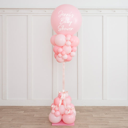 Baby Pink Balloon Decor Pillar