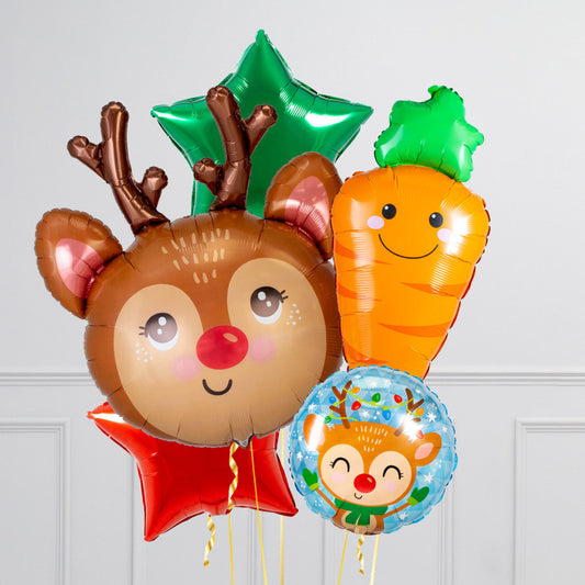 Christmas Eve Reindeer Crazy Balloon Bunch