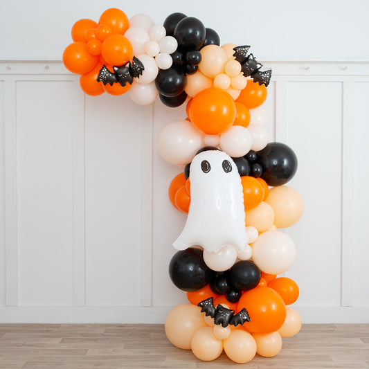 Halloween Pumpkin Patch Party Foils Ready-Made Asymmetric Balloon Arch