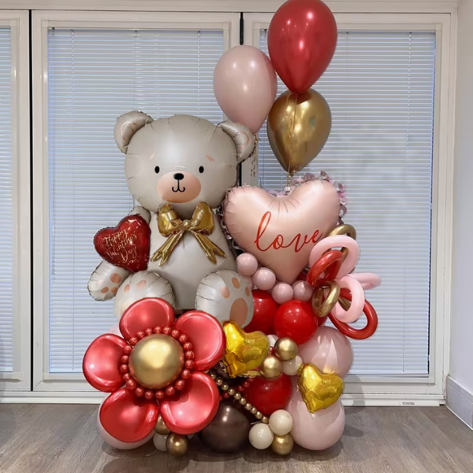 Teddy Bear Stand Balloon Set – Dubai