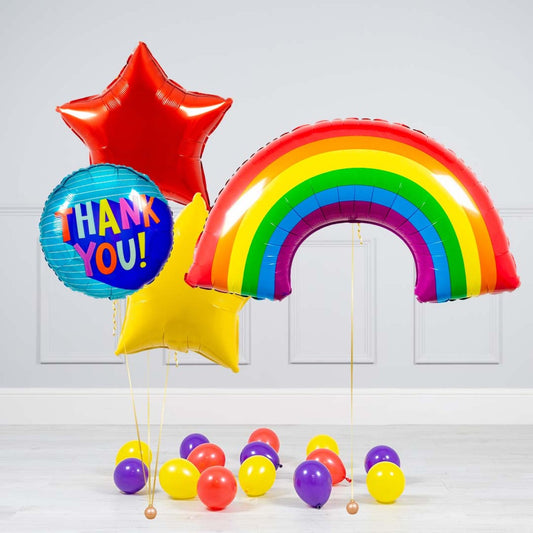 Thank You Bright Rainbow Balloon Package