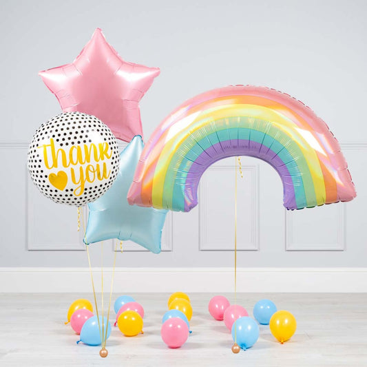 Thank You Pastel Rainbow Balloon Package