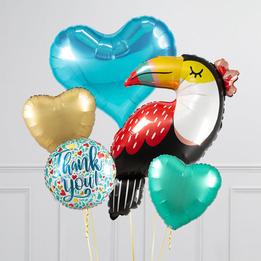 Thank You Toucan Inflated Crazy Balloon Bunch
