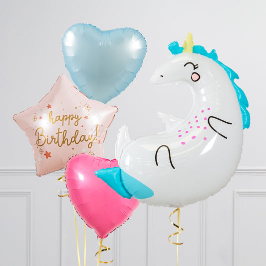 Sleepy Unicorn Inflated Balloon Package