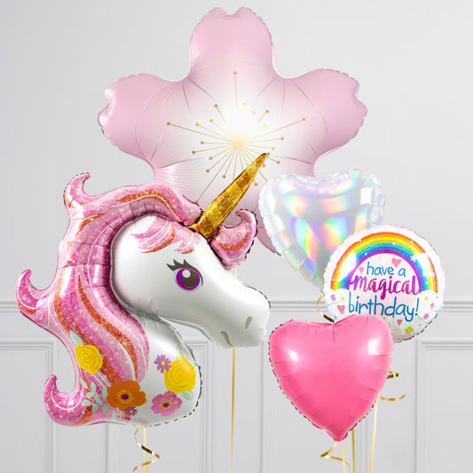 Pink Unicorn Inflated Balloon Package